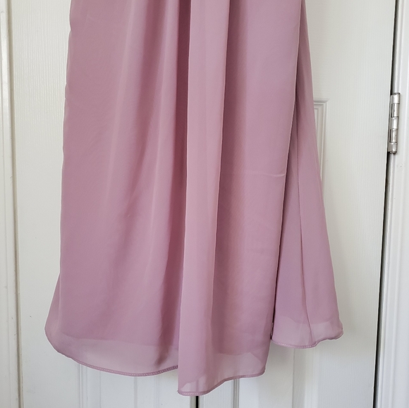 Light pink long bridesmaids gown dress - Picture 3 of 5